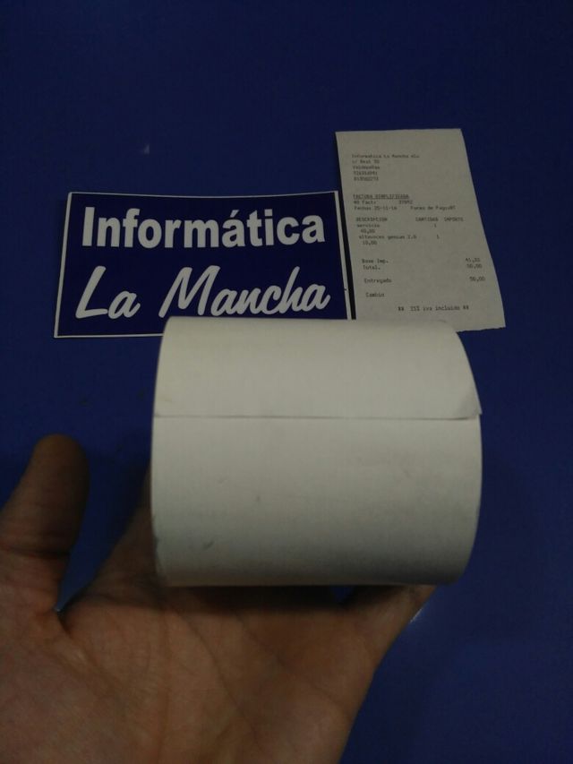 8 rollos papel térmico para tickets