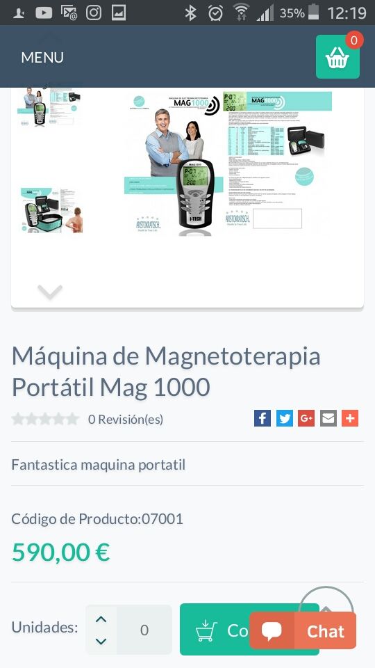 Dispositivo portátil, magnetoterapia