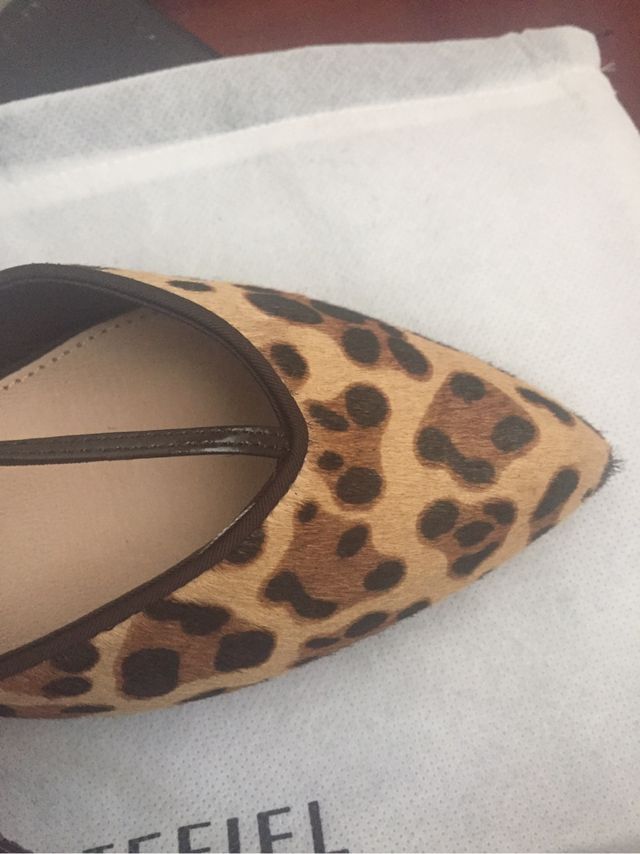 Zapatos print animal de piel