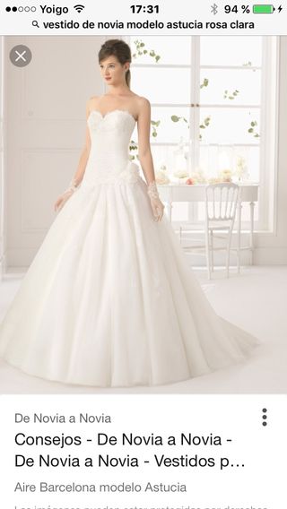 vestido de novia rosa clara de segunda mano en wallapop