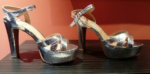 sandalias de fiesta plata