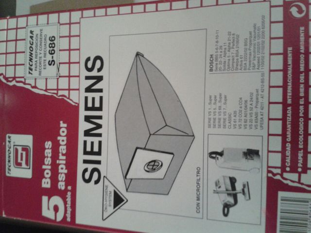 Bolsa aspiradora Siemens