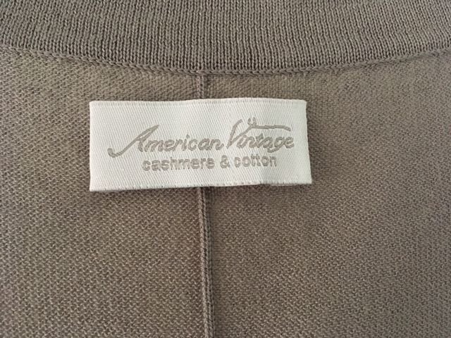 American Vintage vestido punto cashmere L topo