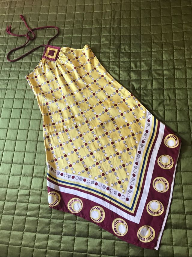 Vestido playero de seda