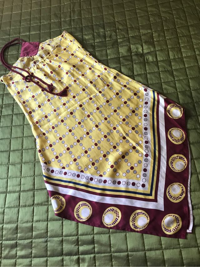 Vestido playero de seda