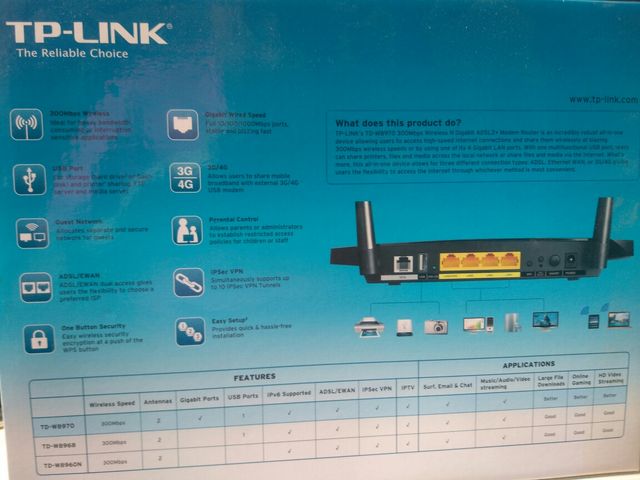 router ADSL 2+ TP-LINK TD-W8970 repetidor WIFI