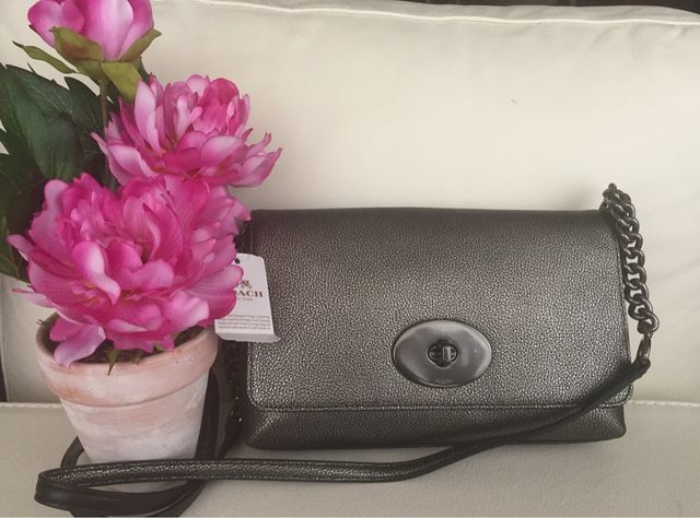 Bolso de lujo piel metalizada