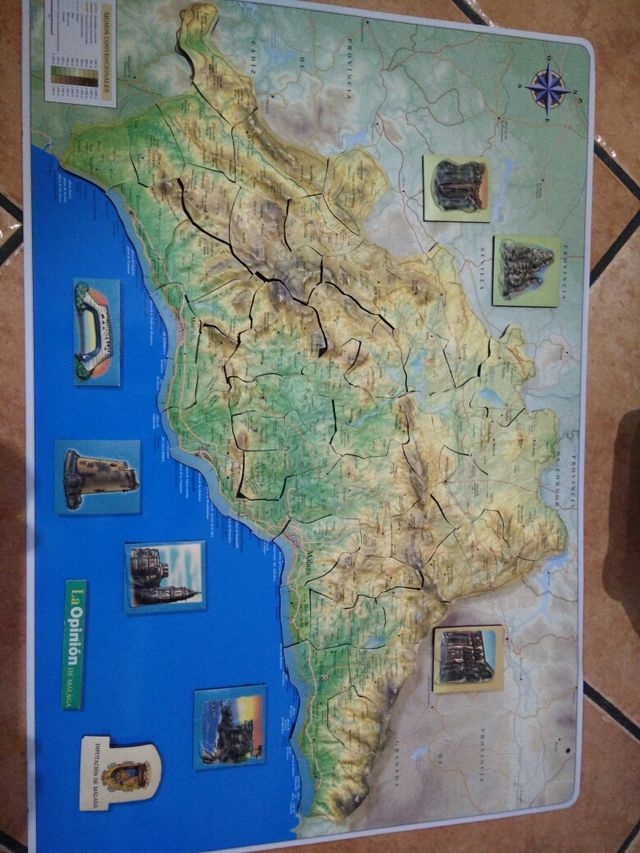 MAPA COLECCIONISTA DE MÁLAGA CON IMANES