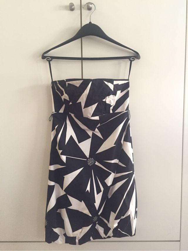 Vestido estampado blanco&negro