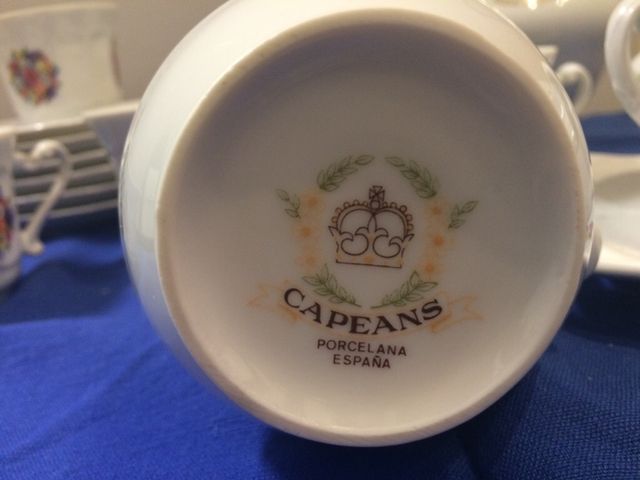 Juego cafe porcelana capeans