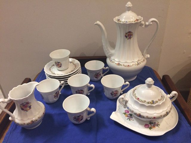 Juego cafe porcelana capeans