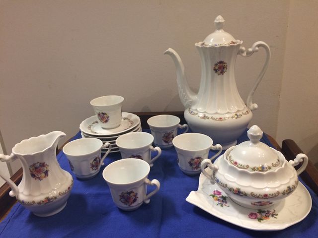 Juego cafe porcelana capeans