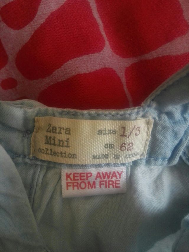 Vestido y cubrepañal. 1-3 meses.