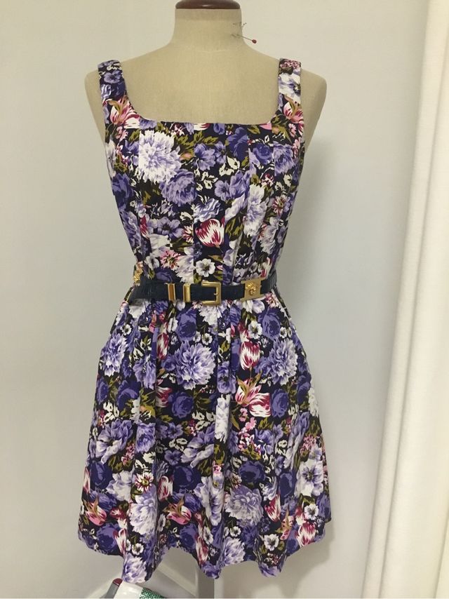 Vestido flores talla S