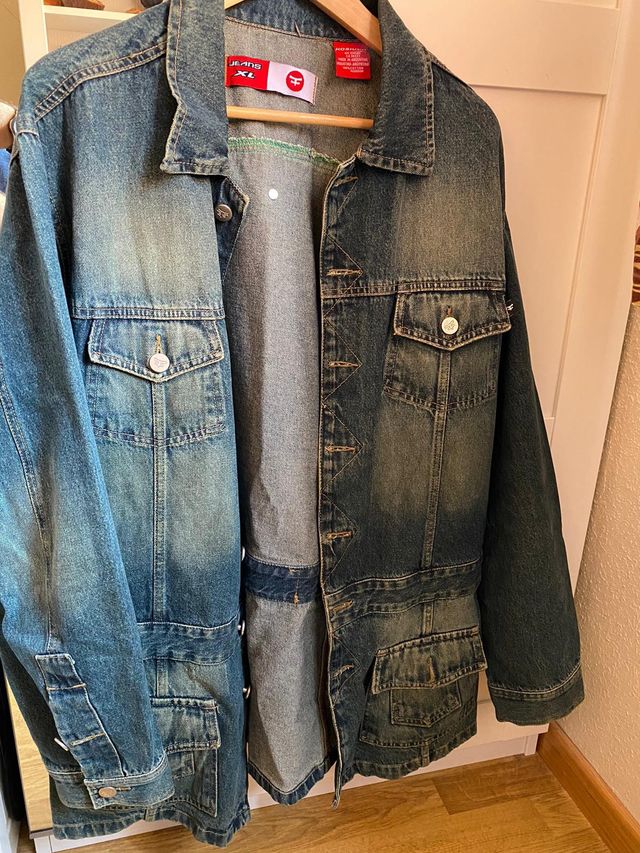 Chaqueta vaquera larga hombre