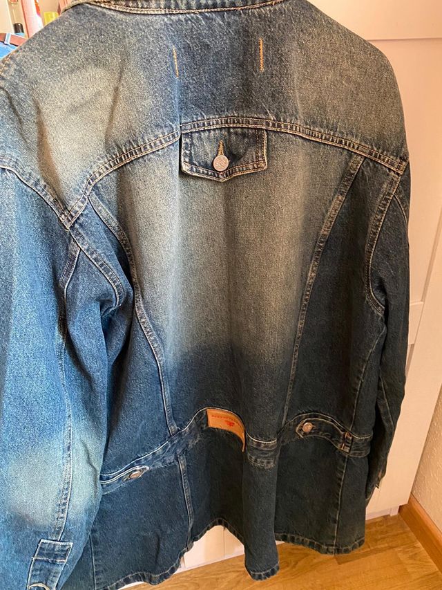 Chaqueta vaquera larga hombre