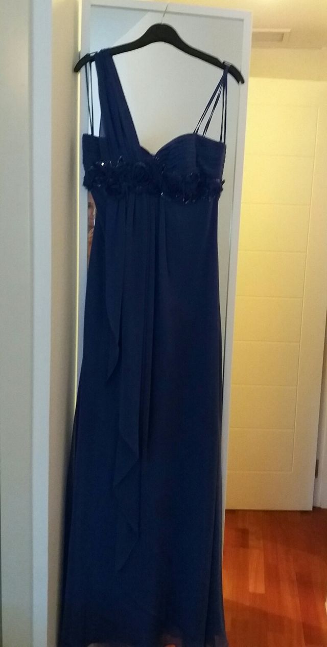 vestido morado largo fiesta talla 38
