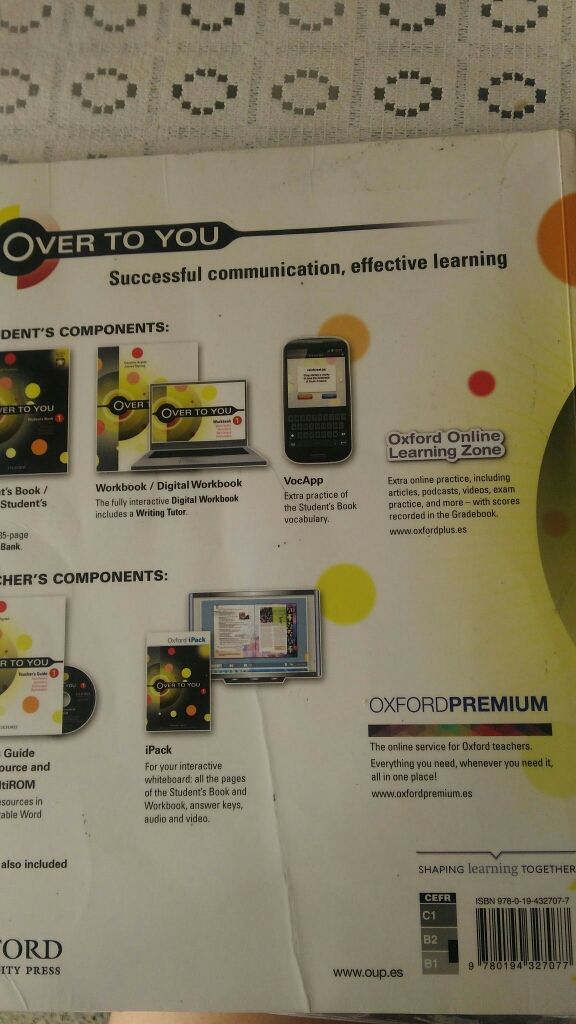 Over to you 1 bachillerato workbook