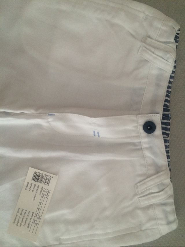 Pantalón corto blanco niño 