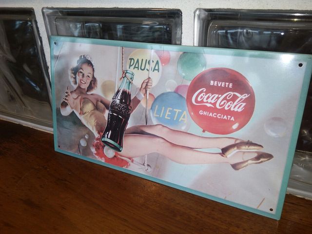 anuncio placa Coca-Cola vintage