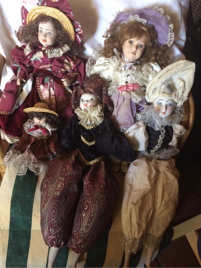 lote 5muñecas antiguad