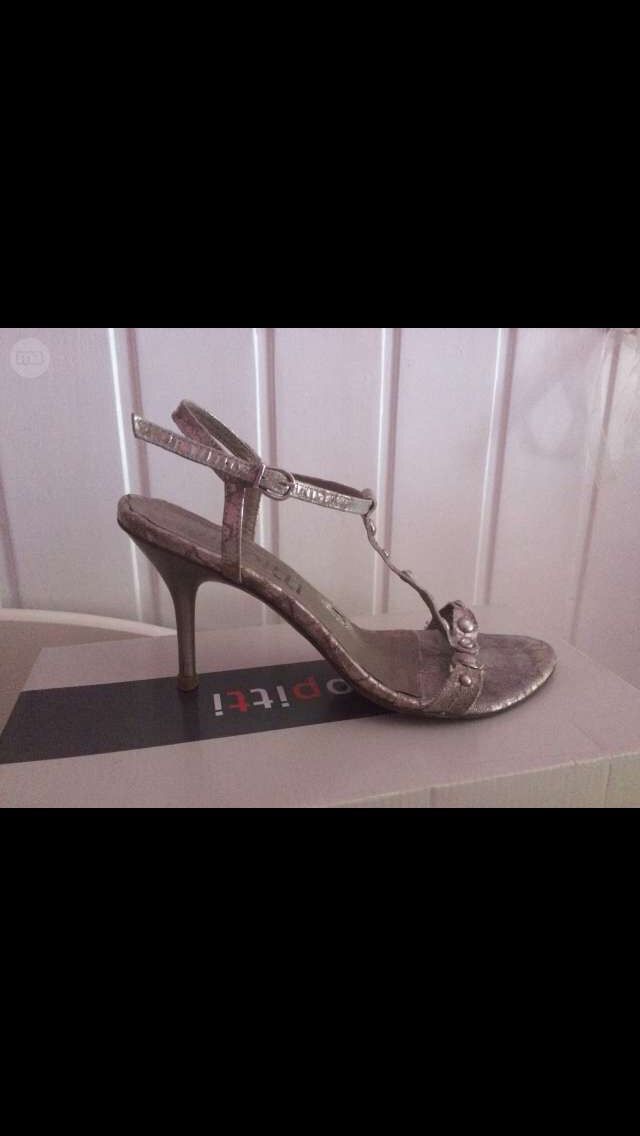 Sandalias tacon plata