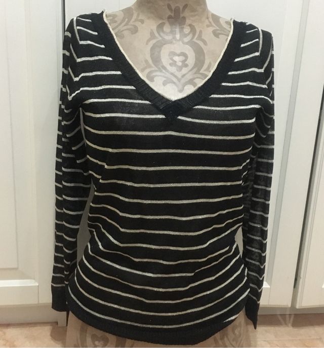 Maglione ZARA fine nero e oro