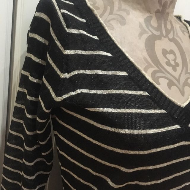 Maglione ZARA fine nero e oro