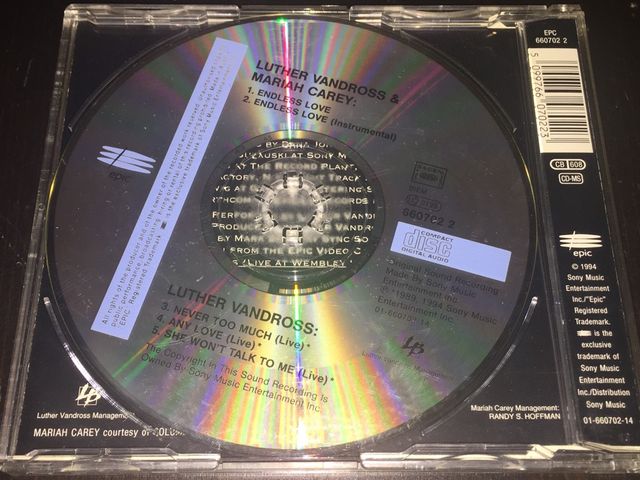 Mariah Carey Endless Love Cd Luther Vandross 