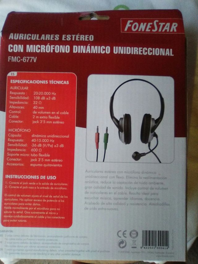 Microauriculares FONESTAR FMC-677V