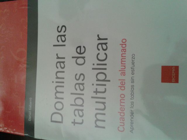 Dominar las tablas de multiplicar.  Libro de texto