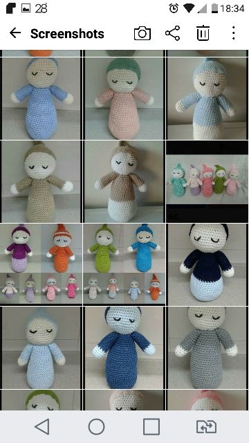 Muñeco dormilon de ganchillo