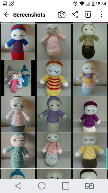 Muñeco dormilon de ganchillo