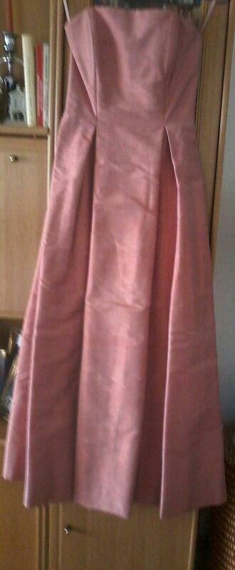 Vestido seda rosa salmon