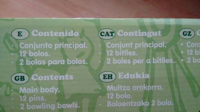 Juego de bolos de mesa