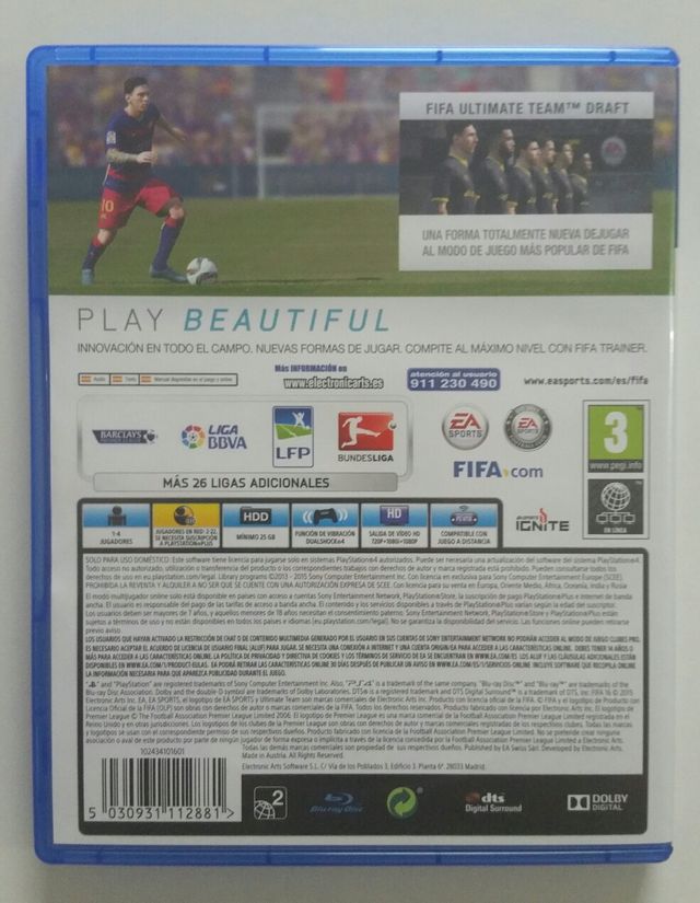 Juego Ps4 - Fifa 16