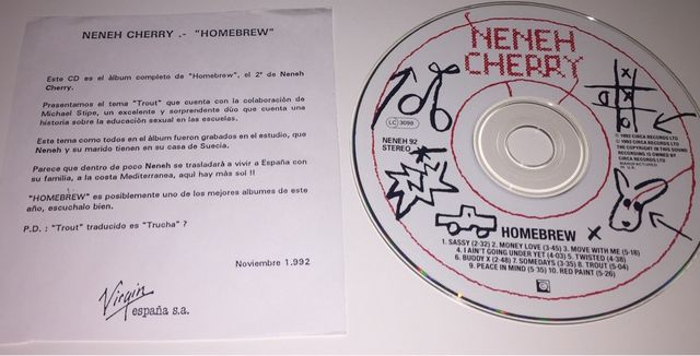 Neneh Cherry Album Promo Cd