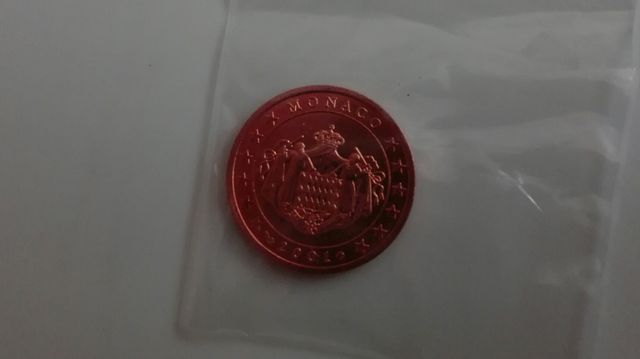 Moneda 2 céntimos Mónaco 2001. Nueva