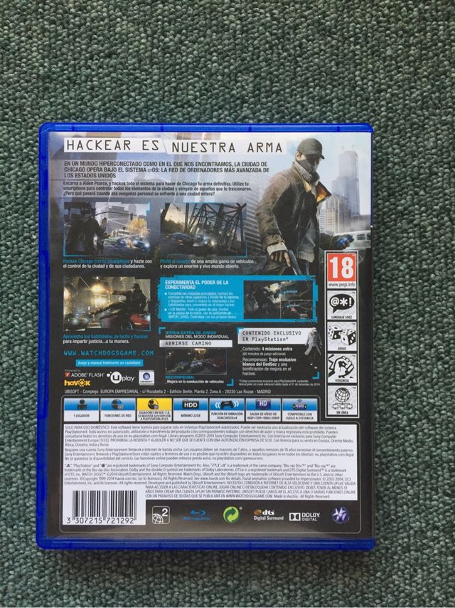 Juego PS4 - WATCH DOGS -