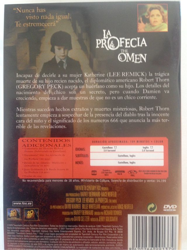 DVD La profecia (1976) 2 DVD