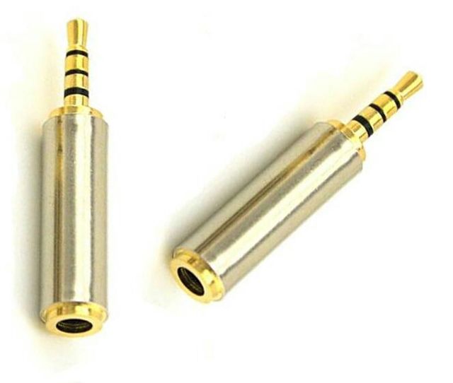 Adaptador Jack  3,5 a 2,5 macho stereo Oro