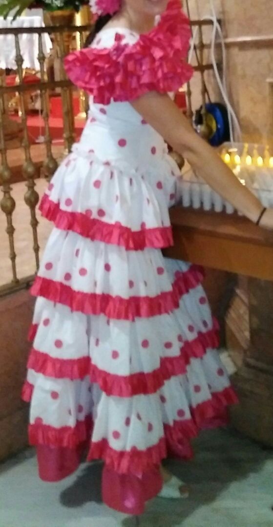 vestido gitana fucsia talla 38 de 1990