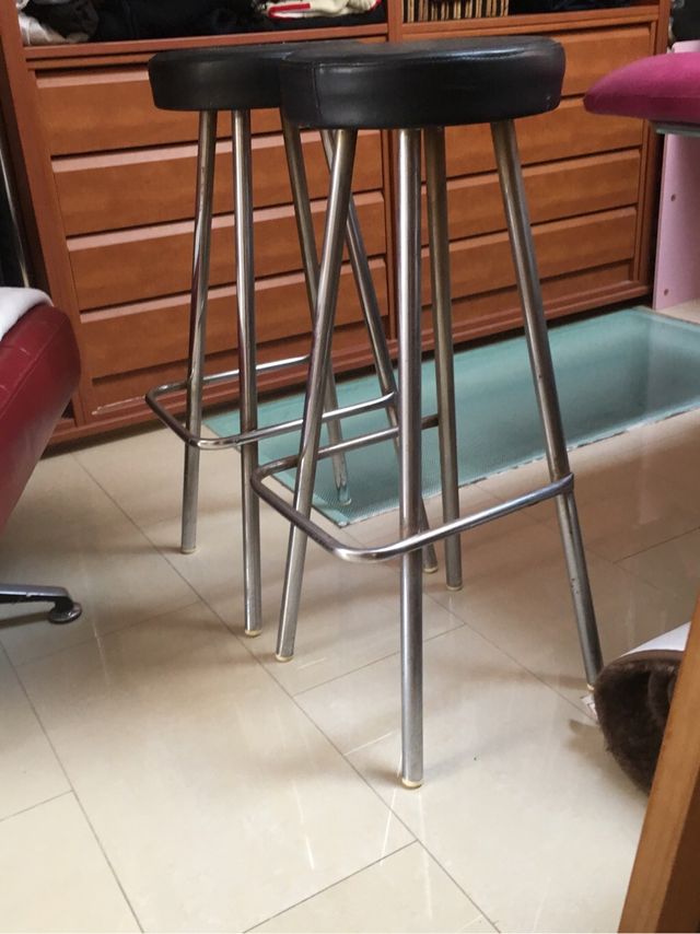 Taburete vintage acero