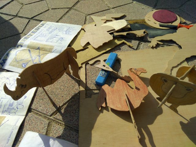 marquetería de animales