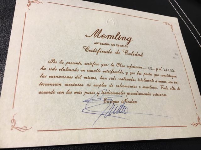 Cuadro en esmalte "La vicaría" de Fortuny