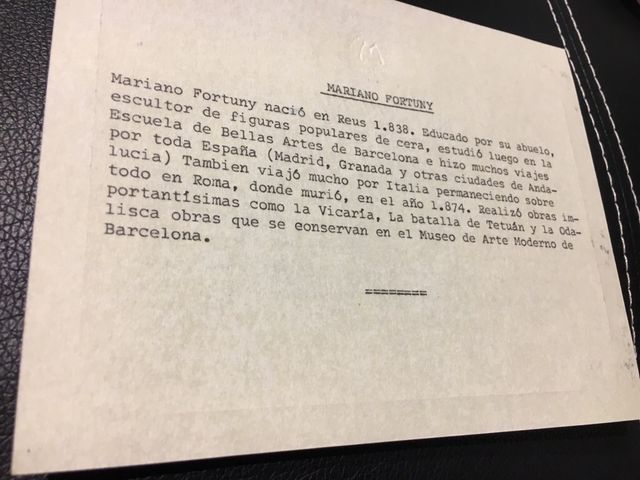 Cuadro en esmalte "La vicaría" de Fortuny