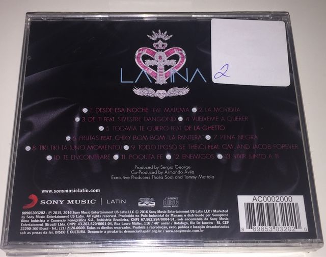 Thalia Latina Cd Brasil 