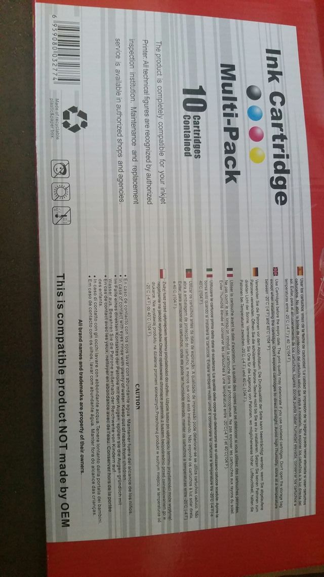 Cartuchos Epson T715 Pack 10 cartuchos