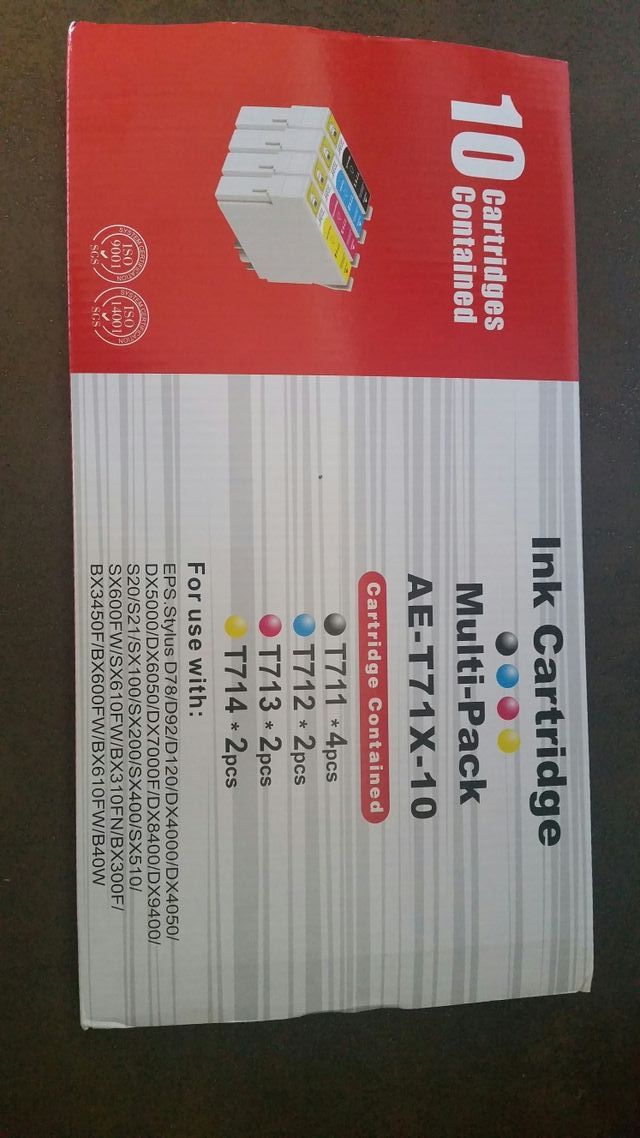 Cartuchos Epson T715 Pack 10 cartuchos