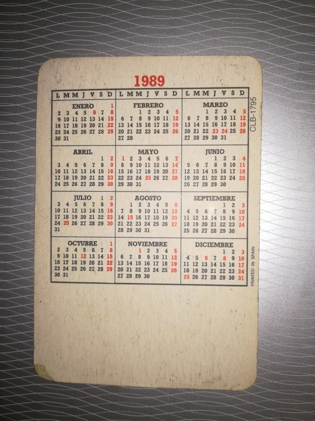 Calendario 1989 De Segunda Mano Por 5 En Santuario Virgen De La Cabeza En Wallapop calendario diciembre 1989